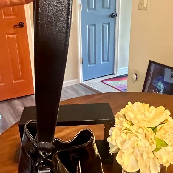 Aldo Women's Black Alligator Embossed Bucket Bag Shoulder Bag With Drawstring - Picture 7 of 9